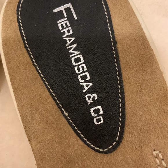 FIERAMOSCA & CO BLACK LEATHER/TAN SUEDE SANDALS::NWOTS NEVER WORN:SZ 7•5 BRAZIL - Picture 2 of 4